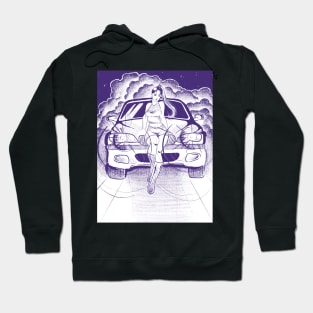 Car girl hoodie hotsell